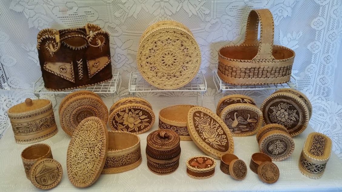 Items made of Russia birch bark - Beresta
